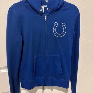 Colts Football ,Pink By Victoria Secret Blue/white And Sequin Hoodie Size M